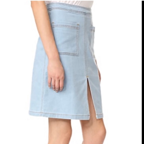 Splendid Split Front Denim Skirt - Picture 3 of 12